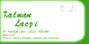 kalman laczi business card